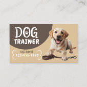 Gelukkige Labrador Retriever Professionele Hondent Visitekaartje (Voorkant)