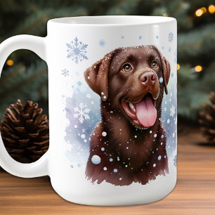 Gelukkige Labrador Retriever Puppy Dog Kerstmis Koffiemok