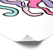 Gelukkige lachende baby kwal met bubbels. foto afdruk (Hoek)