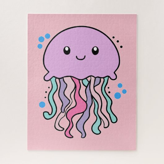 Gelukkige lachende baby kwal met bubbels. legpuzzel (Verticaal)