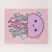 Gelukkige lachende baby kwal met bubbels. legpuzzel (Horizontaal)