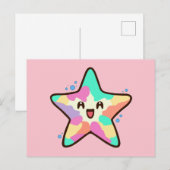 Gelukkige lachende baby zeester met bubbels. briefkaart (Voorkant / Achterkant)