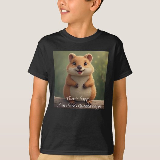 Gelukkige, lachende Quokka T-shirt (Voorkant)