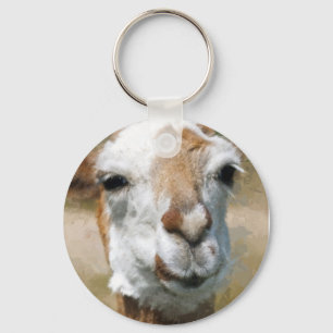 Gelukkige lama, Schilder Effect Sleutelhanger