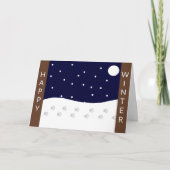 Gelukkige Landelijke Winter Kaart (Voorkant)