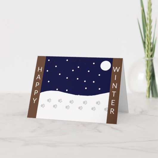 Gelukkige Landelijke Winter Kaart (Voorkant)