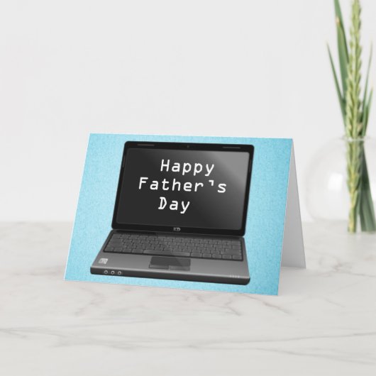 Gelukkige Laptop van Dads van de Dag van Vaders Kaart (Voorkant)