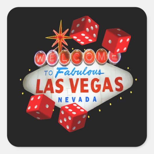 Gelukkige Las Vegas Stickers (Voorkant)