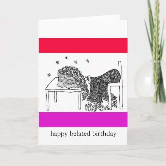 gelukkige late verjaardag kaart (Voorkant)
