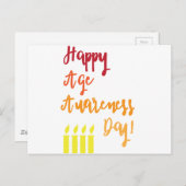 Gelukkige leeftijdsbewustzijnsdag grappige verjaar briefkaart (Voorkant / Achterkant)