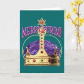 Gelukkige Lege Kaart Purim (Gele Bloem)