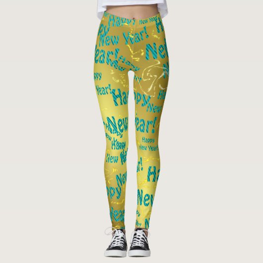 gelukkige leggings van het nieuwe jaar (Voorkant)