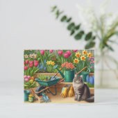 Gelukkige Lente Bloementuin  Briefkaart (Staand voorkant)