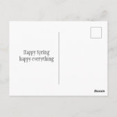 Gelukkige Lente Bloementuin  Briefkaart (Achterkant)