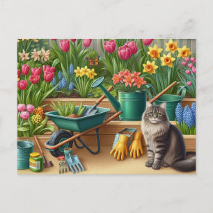 Gelukkige Lente Bloementuin  Briefkaart