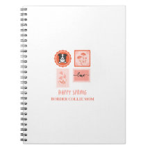 Gelukkige lente stempel Border Collie