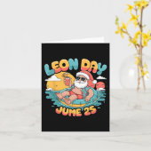 Gelukkige Leon-dag Kerstmis Zomer 6 maanden tot Ke Kaart (Gele Bloem)