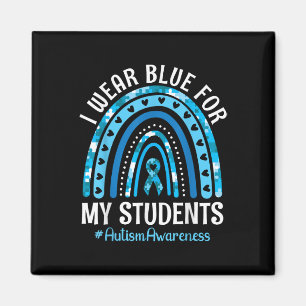 Gelukkige leraar Ik Draag blauw voor mijn studente Magneet