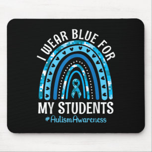 Gelukkige leraar Ik Draag blauw voor mijn studente Muismat