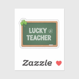 Gelukkige leraar schoolbord St. Patrick's Day stic Sticker
