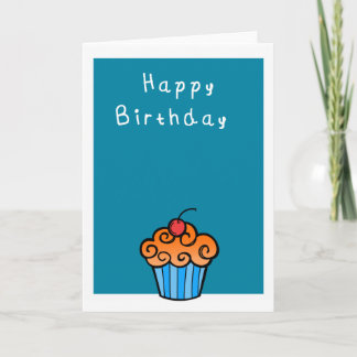 Gelukkige Leuke cupcake van de Verjaardag Kaart