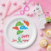 Gelukkige levertransplantatie papieren bordje (Feest)