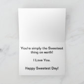 Gelukkige liefste dag twee harten kaart (Binnen)