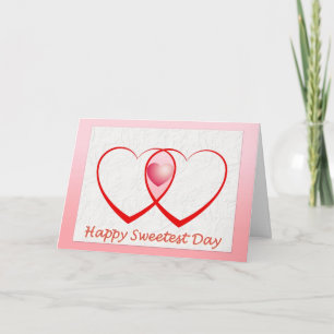 Gelukkige liefste dag twee harten kaart