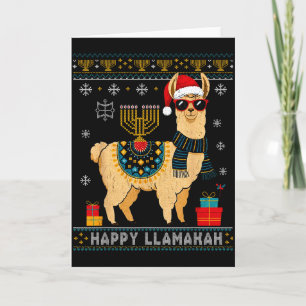 Gelukkige Llamakah Grappige Lelijke Hanukkah Trui Kaart