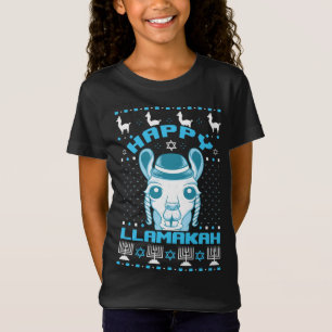 Gelukkige Llamakah Joodse Llama Chanoeka Lelijke K T-shirt