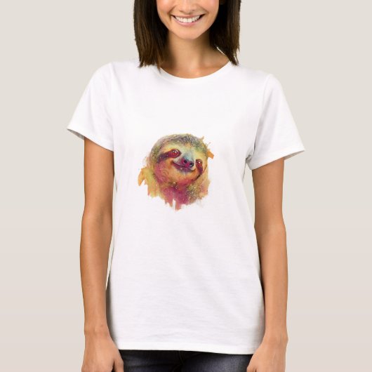 Gelukkige luiaard t-shirt (Voorkant)