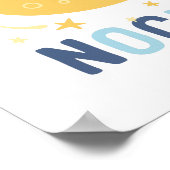 Gelukkige Maan en Sterren Peuter Kunst in het Spaa Poster (Hoek)