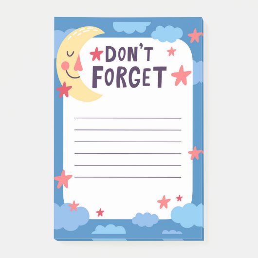 Gelukkige Maan Lucht Post-It Notities Post-it® Notes (Voorkant)