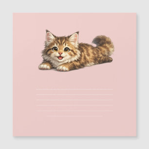 Gelukkige Maine Coon Kat Knus Ontwerp Met Positiev