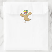 Gelukkige Mallard Duck glimlachend Ronde Sticker (Tas)