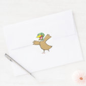 Gelukkige Mallard Duck glimlachend Ronde Sticker (Envelop)