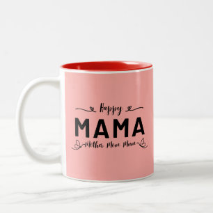 Gelukkige MAMA - Moeder Moeder Moeder Tweekleurige Koffiemok