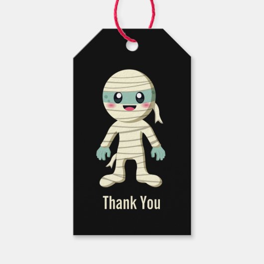 Gelukkige mama Schattige Halloween Monster Tekenin Cadeaulabel (Voorkant)