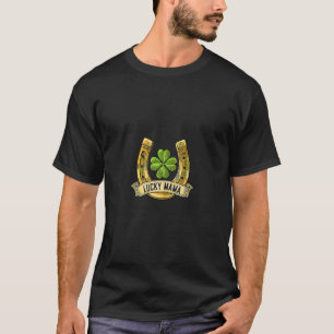 Gelukkige Mama St. Patrick's Day Hoefijzer Klaver T-shirt