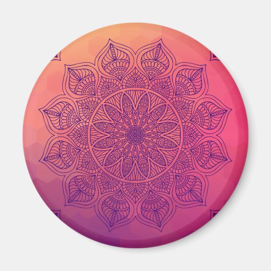 Gelukkige mandala magneet (Voorkant)