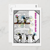 Gelukkige Mardi Gras--De Scène van het balkon Briefkaart (Voorkant / Achterkant)