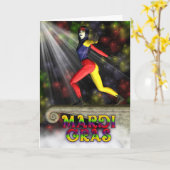Gelukkige Mardi Gras, Viering Kaart (Gele Bloem)