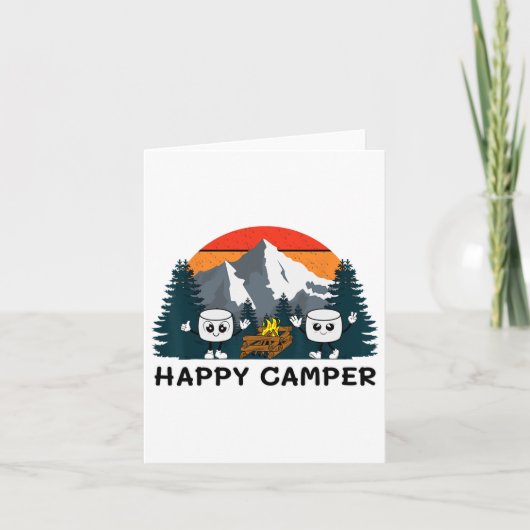 Gelukkige Marshmallow Camper Ba  Kaart (Voorkant)