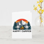 Gelukkige Marshmallow Camper Ba  Kaart (Gele Bloem)