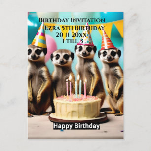 Gelukkige Meerkat Verjaardag, Uitnodiging Verjaard