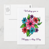 Gelukkige Meidag Briefkaart (Voorkant / Achterkant)