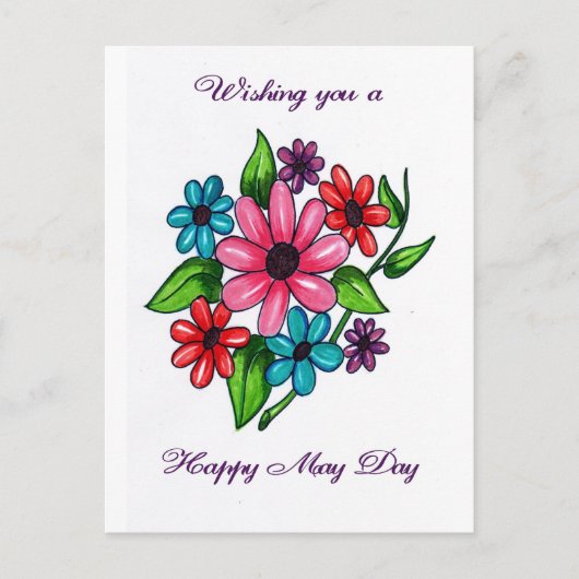 Gelukkige Meidag Briefkaart (Voorkant)