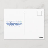 Gelukkige Memorial Day USA-vlag Militaire Briefkaart (Achterkant)