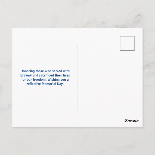 Gelukkige Memorial Day USA-vlag Militaire Briefkaart (Achterkant)