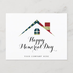 Gelukkige Memorial Day Vastgoedhuis Briefkaart